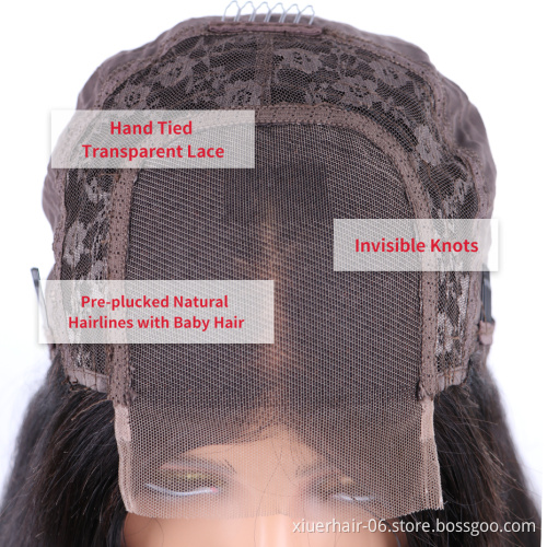 4*4 Human Lace Closure Wig Brazilian Virgin Human Hair Lace Wigs With baby Hair Silky Straight
